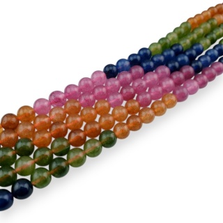 Jade colour tourmaline ball 6 mm strand