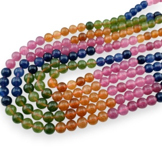 Jade colour tourmaline ball 6 mm strand