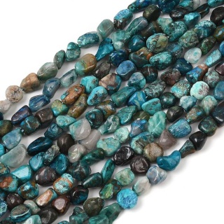 Chryzokola bryłka gładka 8-12 mm sznur