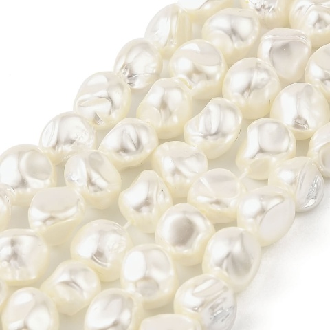 Koraliki Seashell bryłka gładka 8-9 mm sznur