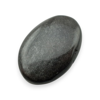 Silver obsidian cabochon 26x17 mm no 107