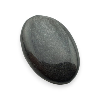 Silver obsidian cabochon 26x17 mm no 107