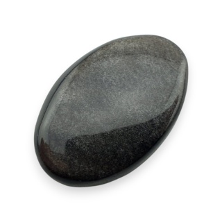 Silver obsidian cabochon 26x17 mm no 87