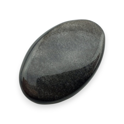 Silver obsidian cabochon 26x17 mm no 87