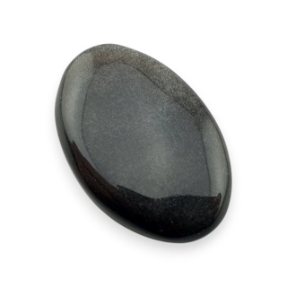 Silver obsidian cabochon 26x17 mm no 87