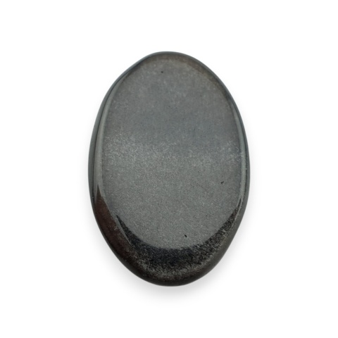 Silver obsidian cabochon 26x17 mm no 87