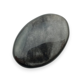 Silver obsidian cabochon 27x19 mm no 80