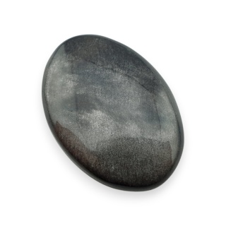 Silver obsidian cabochon 27x19 mm no 80