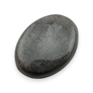 Silver obsidian cabochon 27x20 mm no 101