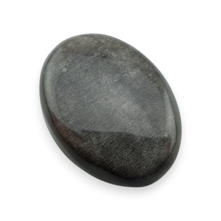 Silver obsidian cabochon 27x20 mm no 101
