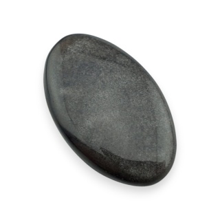 Silver obsidian cabochon 28x17 mm no 121
