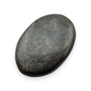 Silver obsidian cabochon 28x19 mm no 111