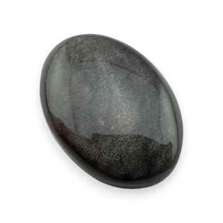 Silver obsidian cabochon 28x20 mm no 108