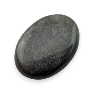 Silver obsidian cabochon 28x20 mm no 115