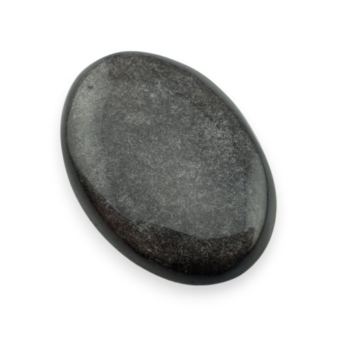 Silver obsidian cabochon 28x20 mm no 115