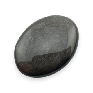 Silver obsidian cabochon 28x20 mm no 118