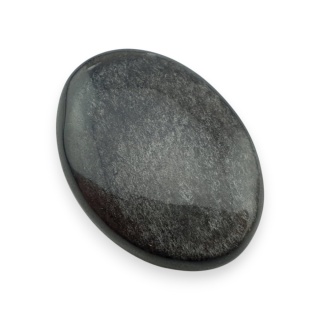 Silver obsidian cabochon 28x20 mm no 83