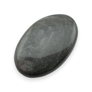 Silver obsidian cabochon 30x19 mm no 99