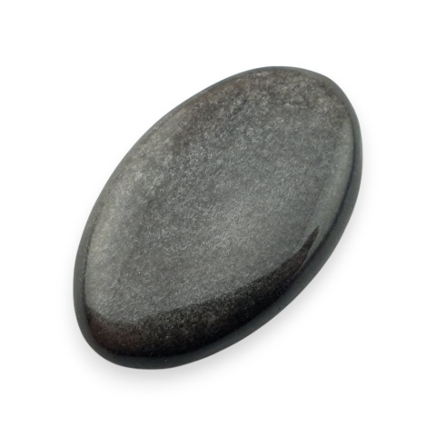 Silver obsidian cabochon 32x19 mm no 104