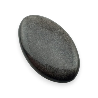 Silver obsidian cabochon 32x19 mm no 104