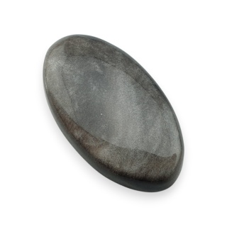 Silver obsidian cabochon 33x19 mm no 91