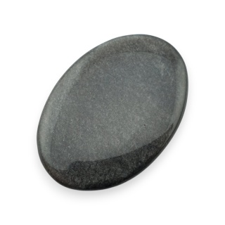 Silver obsidian cabochon 34x23 mm no 95