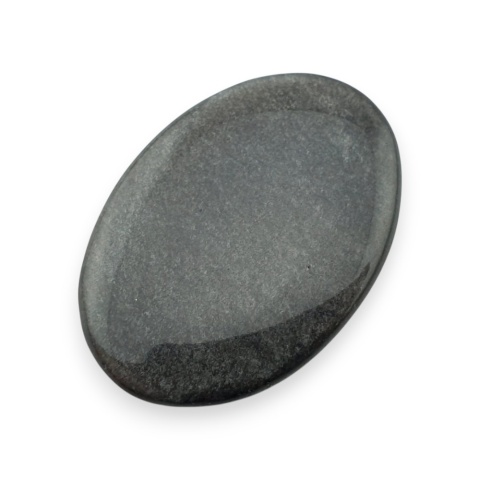 Silver obsidian cabochon 34x23 mm no 95