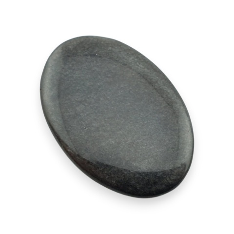 Silver obsidian cabochon 34x23 mm no 95