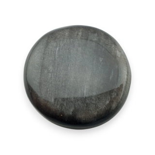 Silver obsidian cabochon fi 24 mm no 89
