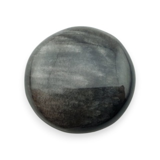 Silver obsidian cabochon fi 25 mm no 79