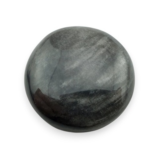 Silver obsidian cabochon fi 25 mm no 79
