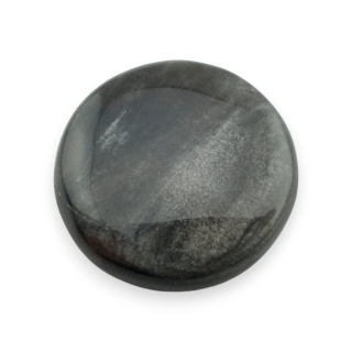 Silver obsidian cabochon fi 26 mm no 84