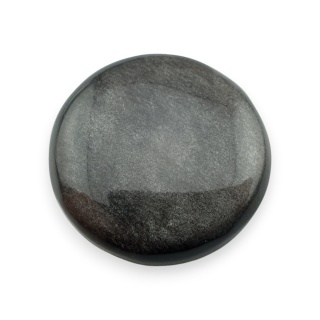 Silver obsidian cabochon fi 26 mm no 88