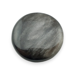 Silver obsidian cabochon fi 26 mm no 92