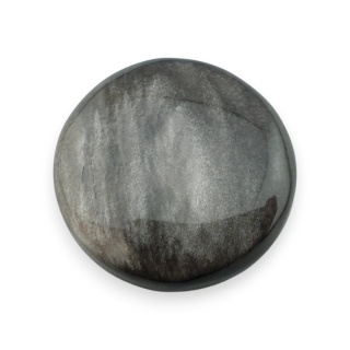 Silver obsidian cabochon fi 26 mm no 92