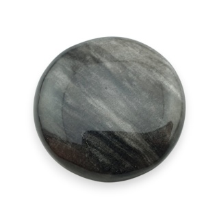 Silver obsidian cabochon fi 28 mm no 85