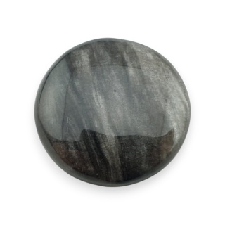 Silver obsidian cabochon fi 28 mm no 85