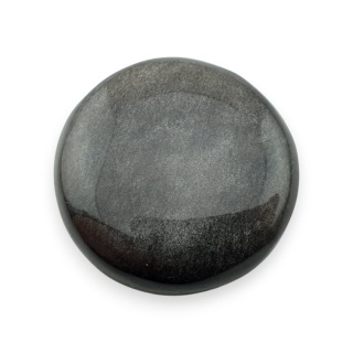 Silver obsidian cabochon fi 7 mm no 86