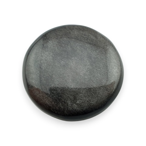 Obsydian srebrny kaboszon fi 7 mm nr 86