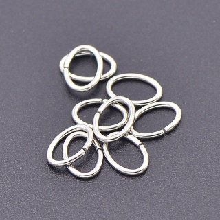 Oval link stainless steel 9.5x6.5x1 mm 10 pcs
