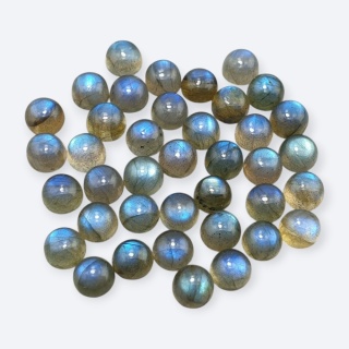 Blue Labradorite cabochon dia. 6 mm 1 pc