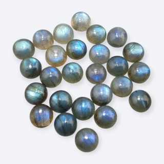 Blue Labradorite cabochon dia. 8 mm 1 pc