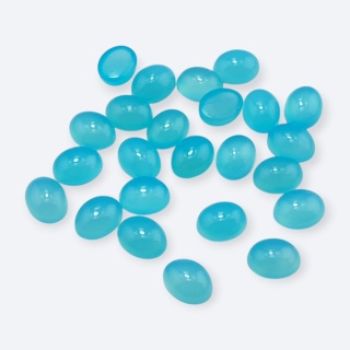 Chalcedon aqua kaboszon 8x6 mm 1 szt