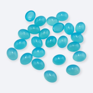 Chalcedon aqua kaboszon 8x6 mm 1 szt