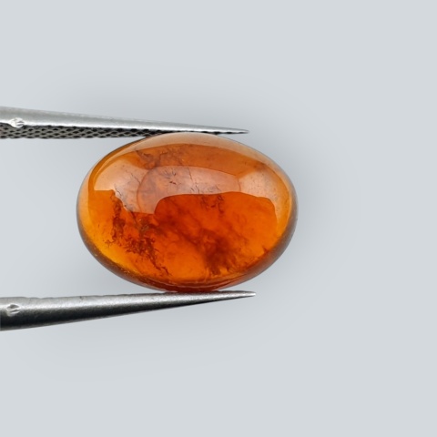 Hessonite garnet cabochon 13x9 mm no 120