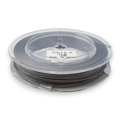 Japońska linka jubilerska stalowa powlekana 0,7 mm 2 m clear