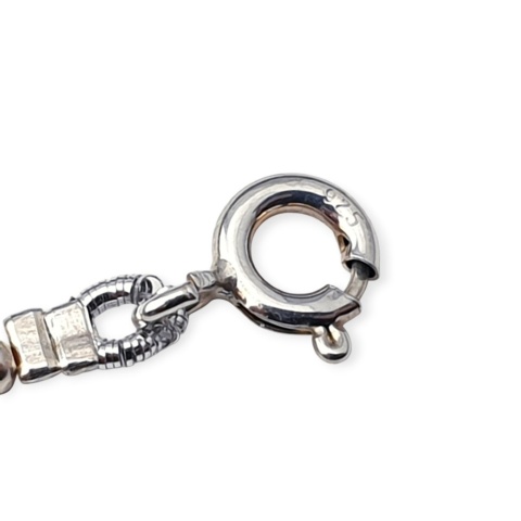 Carnelian faceted 2 mm silver necklace 1 pc.