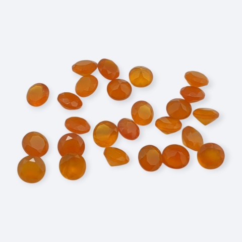 Karneol fasetowany 5 mm 1 szt