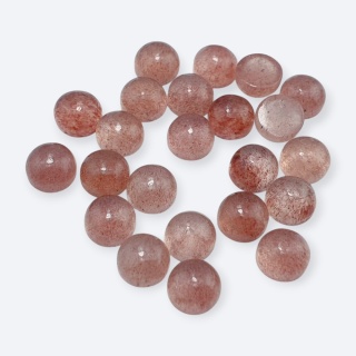 Kwarc truskawkowy kaboszon fi 8 mm 1 szt