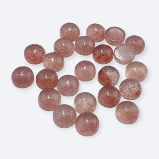Kwarc truskawkowy kaboszon fi 8 mm 1 szt